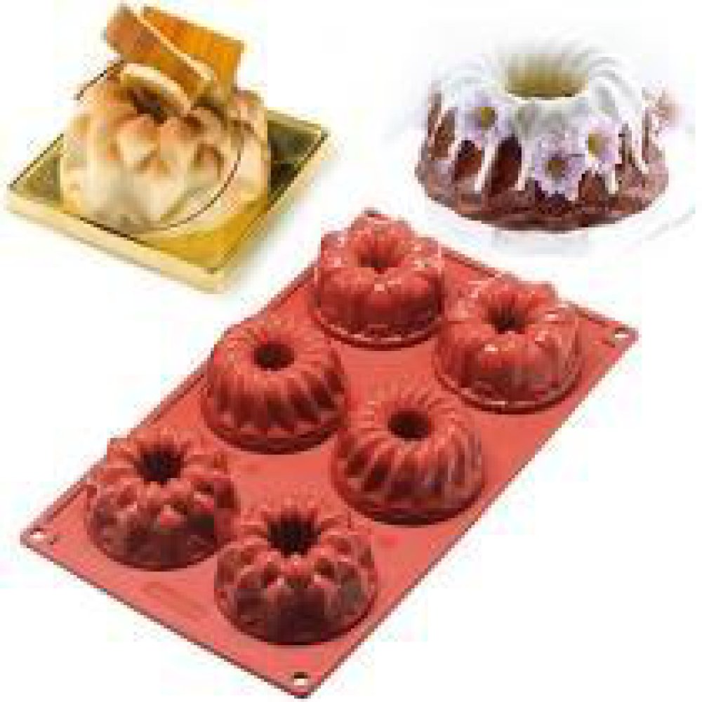 MOLDE P/MINI CAKES SILICONA X 6