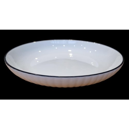 PLATO RAYADO PORCELANA ZAM240521-010