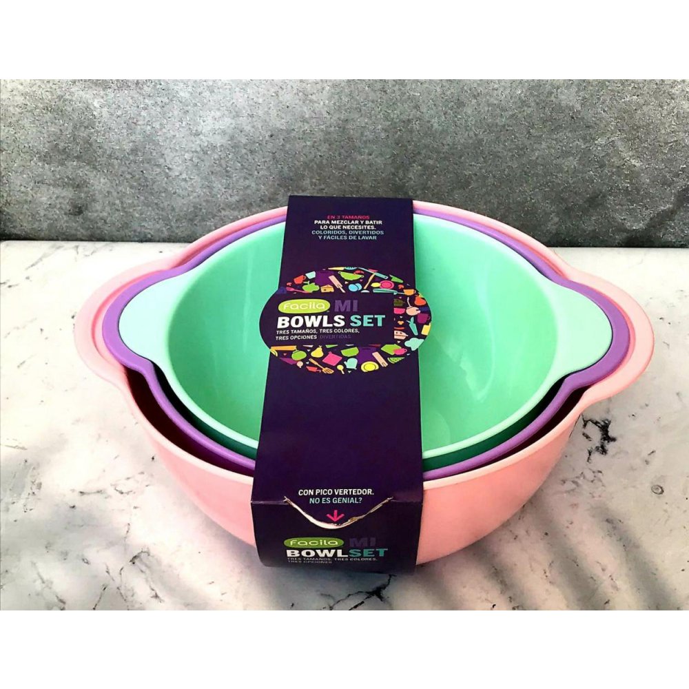 BOWL MEZCLADOR FACILA SET X 3