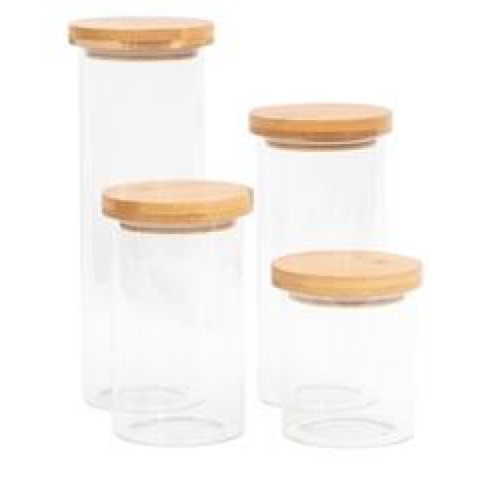 FRASCO BOROSILICATO TAPA MADERA DOBLE ANCHO 4452